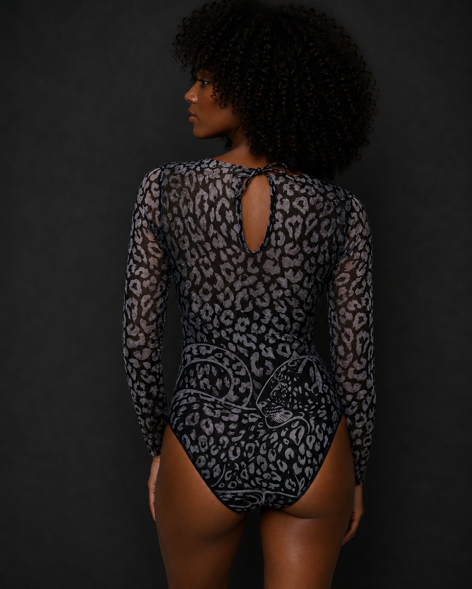 Meow One-Piece Swimsuit with Sleeves