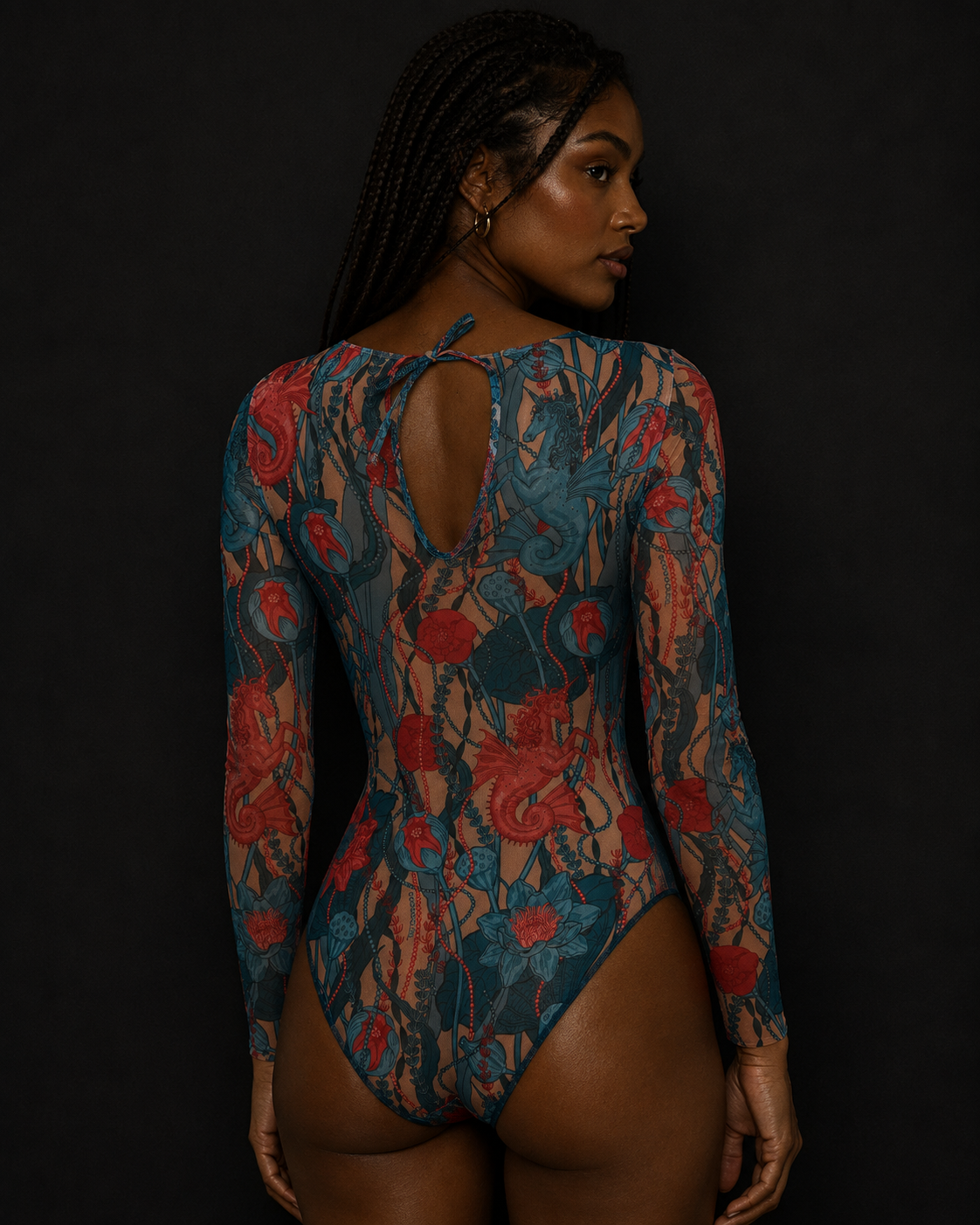 Sea Unicorns One-Piece Swimsuit with Sleeves
